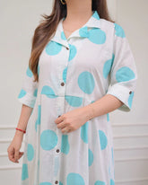 Aqua Dot Midi Dress